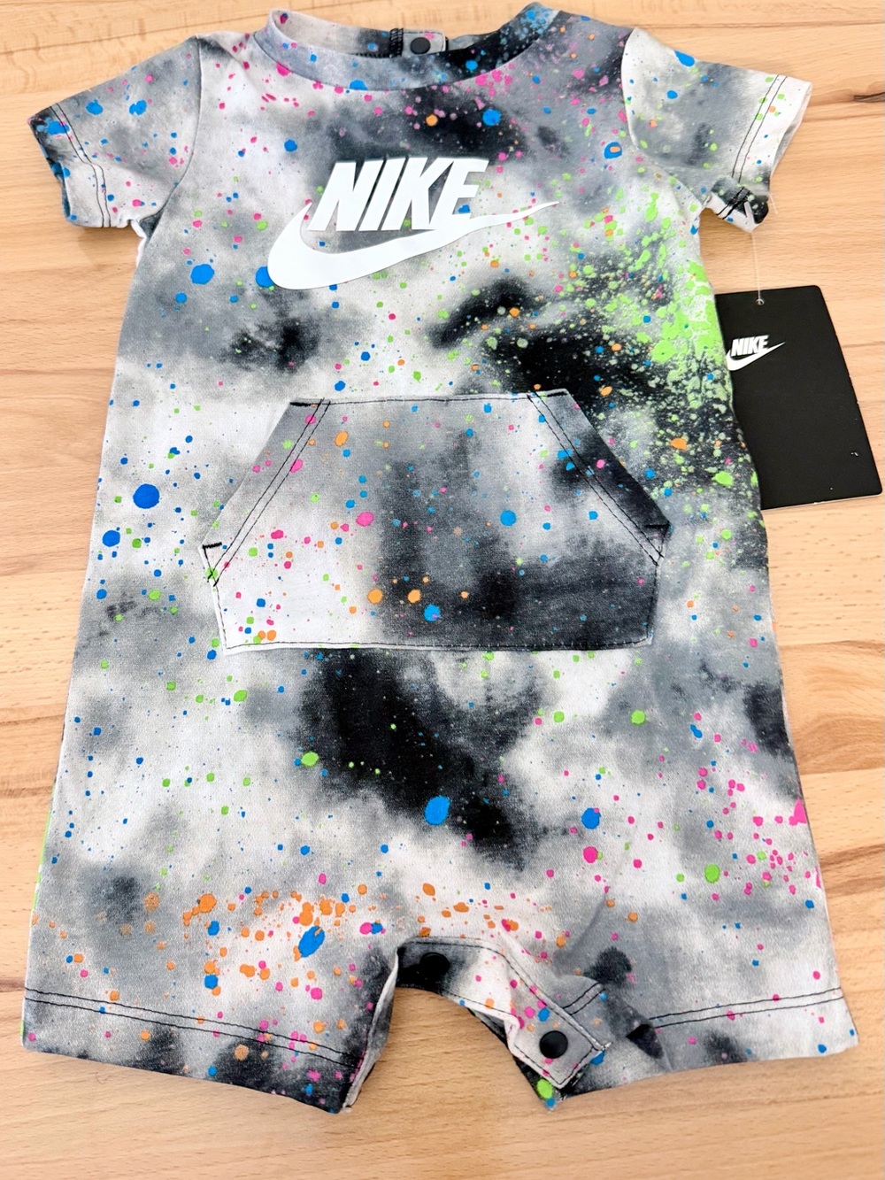 Nike Multi-Color Tie-Dye Baby Romper